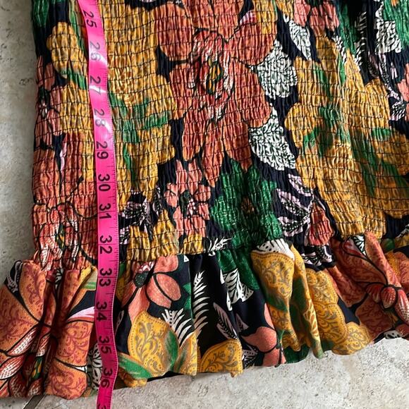 Farm Rio Black Garden Ruffle Mini Dress - Picture 16 of 16